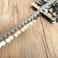 نوار یراق مدل تاجی پولک آویز بزرگ نقره ای با طول 1 متر &ndash; لوازم تحریر برایتو | خرید اینترنتی لوازم التحریر