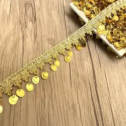 نوار یراق مدل تاجی پولک آویز کوچک طلایی با طول 1 متر &ndash; لوازم تحریر برایتو | خرید اینترنتی لوازم التحریر