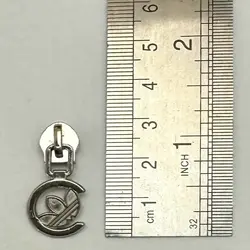 سرزیپ فلزی نمره 5 دندانه پلاستیکی رنگ نقره ای مدل آدیداس Adidas