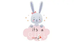 دانلود فایل وکتور اعلام جنسیت نوزاد دختر با تم خرگوش و رنگ های پاستلی - مرجع پروژه آماده افترافکت و گرافیک کامپیوتری