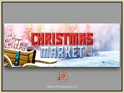 قالب لایه باز فتوشاپ برای ساخت بنر و اسلایدشو تبلیغاتی وب سایت با موضوع فروشگاه کریسمس