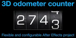 پروژه آماده افترافکت ویژه ساخت شمارنده یا کلیومتر شمار 6 رقمی سه بعدی