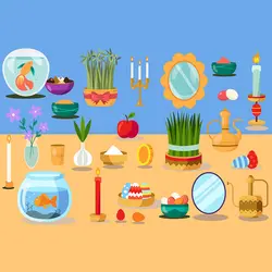 دانلود لایه باز مجموعه وکتور عید نوروز