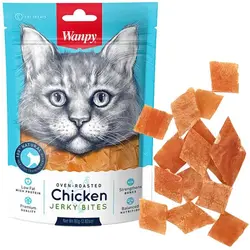 غذای تشویقی گربه ونپی مدل Chicken Jerky Bites وزن 80 گرم wanpy