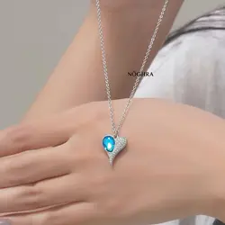 گردنبند نقره سواروسکی قلب جواهر
