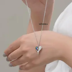 گردنبند نقره سواروسکی قلب جواهر