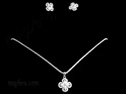 نیم ست نقره برگ