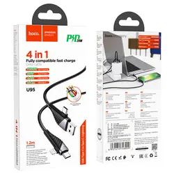 مشخصات و خرید کابل شارژر چند کاره هوکو مدل U95|پژواک رایانه