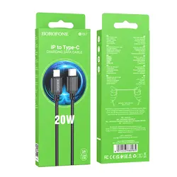 کابل شارژ و دیتا بروفون مدل BX87 و 20 وات تایپ سی به لایتنینگ به طول 1 متر - فروشگاه پژواک رایانه فرداد