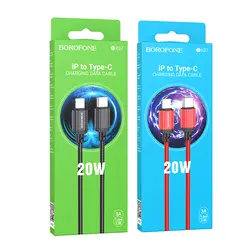 کابل شارژ و دیتا بروفون مدل BX87 و 20 وات تایپ سی به لایتنینگ به طول 1 متر - فروشگاه پژواک رایانه فرداد