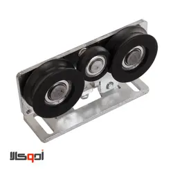 غلتک درب شیشه ای فریم دار طرح لابل مدل 453