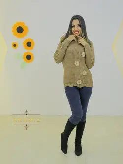 لباس بافتنی زنانه شکوفه درختی کد 1007