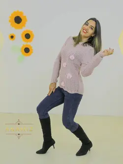 لباس بافتنی زنانه شکوفه درختی کد 1007
