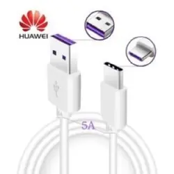 کابل شارژ اورجینال سر جعبه هواوی Huawei P30 Pro 5A Supercharge USB Type C Cable, 3.3FT Super Fast Charge Type-C Cable for Huawei P20 Pro, Mate 20 Pro, Mate 10 Pro, P10 Plus, Mate 20 (White)