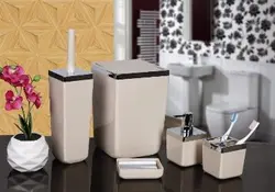 ست سرویس بهداشتی 5 پارچه کنتراست مدل DORI وانیل کروم