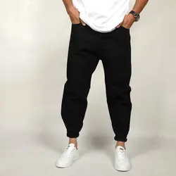 شلوار لی مام استایل ساده مشکی Q2 - فروشگاه اینترنتی عمو