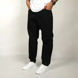 شلوار لی مام استایل ساده مشکی Q2 - فروشگاه اینترنتی عمو