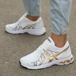 کتونی اسیکس کیانو 20 سفید طلایی Asics Kayano - فروشگاه اینترنتی عمو