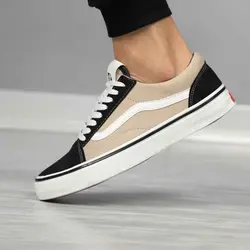 کتونی مردانه ونس کرم مشکی - فروشگاه اینترنتی عمو