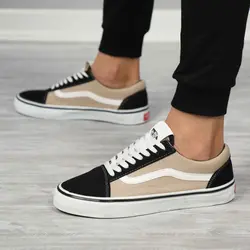 کتونی مردانه ونس کرم مشکی - فروشگاه اینترنتی عمو