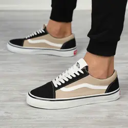 کتونی مردانه ونس کرم مشکی - فروشگاه اینترنتی عمو