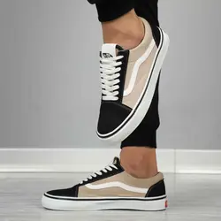 کتونی مردانه ونس کرم مشکی - فروشگاه اینترنتی عمو