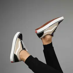 کتونی مردانه ونس کرم مشکی - فروشگاه اینترنتی عمو