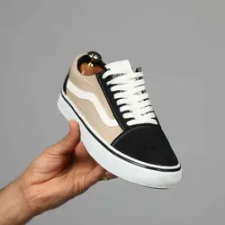 کتونی مردانه ونس کرم مشکی - فروشگاه اینترنتی عمو