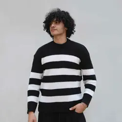 بلوز بافت مردانه راه راه - فروشگاه اینترنتی حاج عمو