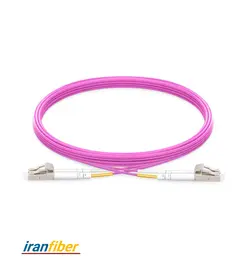 پچکورد فیبر نوری LC-LC/UPC/OM4/DX/2mm/2M - ایران فایبر