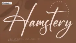 فونت خوشنویسی انگلیسی Hamstery