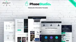قالب فتوشاپ برنامه و سایت ایمیل Web Studio E-newsletter