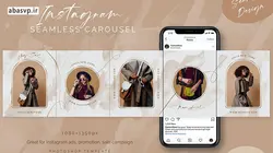 دانلود لایه باز اینستاگرام seamless instagram carousel - لایه باز فتوشاپ