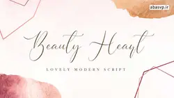 دانلود فونت انگلیسی خوشنویسی Beauty Heart - مرجع دانلود فایل های گرافیکی