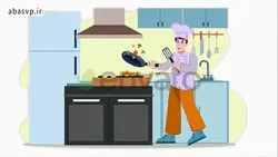 انیمیشن صحنه آشپزی cooking animation
