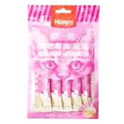 بستنی گربه برند ونپی با طعم ماهی تن و کاد بسته 5 عددی wanpy - پایا پت شاپ