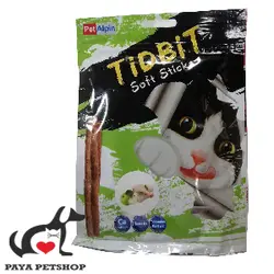 تشویقی مدادی گربه تیدبیت طعم مرغ و سیب- خرید تشویقی گربه شکل مدادی در پایا پت شاپ