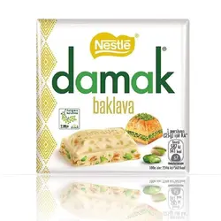 شکلات سفید داماک نستله با مغز باقلوا و پسته حجم 60 گرم - فروشگاه اینترنتی نیکس شاپ