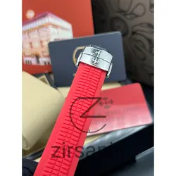 ساعت مچی مردانه پتک فیلیپ آکوانات سیلور صفحه قرمز Patek Philippe Aquanaut Red Silver