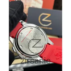 ساعت مچی مردانه پتک فیلیپ آکوانات سیلور صفحه قرمز Patek Philippe Aquanaut Red Silver