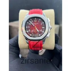 ساعت مچی مردانه پتک فیلیپ آکوانات سیلور صفحه قرمز Patek Philippe Aquanaut Red Silver