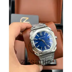 ساعت مچی بولگاری اوکتو روما Bulgari Octo Roma Silver Blue