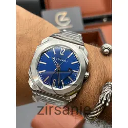 ساعت مچی بولگاری اوکتو روما Bulgari Octo Roma Silver Blue