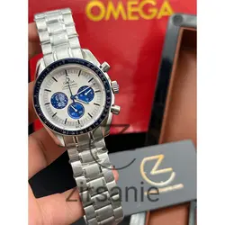 ساعت مچی مردانه امگا اسپید مستر کرنوگراف Omega Speedmaster Silver White Blue