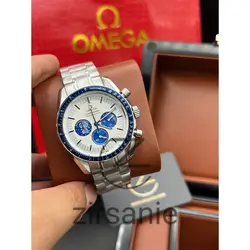 ساعت مچی مردانه امگا اسپید مستر کرنوگراف Omega Speedmaster Silver White Blue
