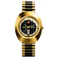 ساعت مچی مردانه رادو تخم مرغی Rado Diastar Golden Black