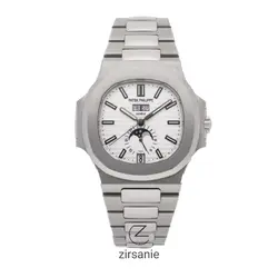 ساعت مچی مردانه پتک فیلیپ دو تقویم Patek Philippe two automatic calendars Silver White