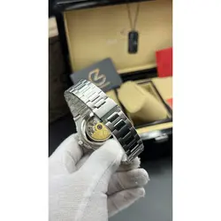 ساعت مچی مردانه پتک فیلیپ دو تقویم Patek Philippe two automatic calendars Silver White