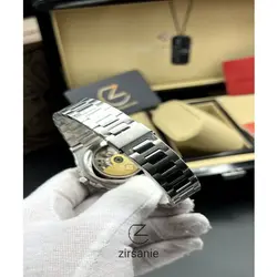 ساعت مچی مردانه پتک فیلیپ دو تقویم Patek Philippe Two Automatic Calendars Silver Black