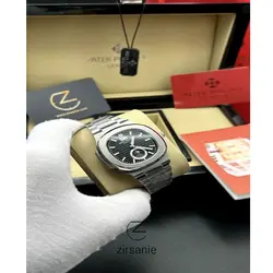 ساعت مچی مردانه پتک فیلیپ دو تقویم Patek Philippe Two Automatic Calendars Silver Black